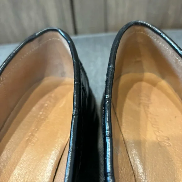 Madewell Black Loafers with Gold Buckle - Picture 10 of 12